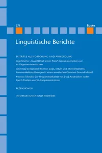 Linguistische Berichte Heft 271_cover