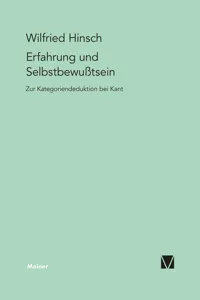 Erfahrung und Selbstbewußtsein_cover