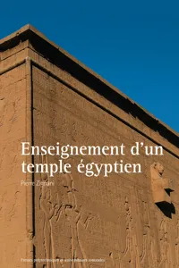 Enseignement d'un temple égyptien_cover