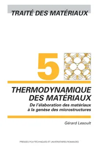 Thermodynamique des matériaux_cover