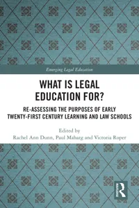 What is Legal Education for?_cover