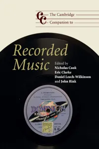 The Cambridge Companion to Recorded Music_cover