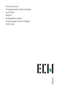 Kulturphilosophie. Vorträge 1929–1941_cover