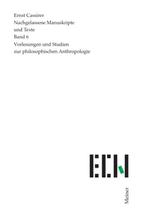 Vorlesungen und Studien zur philosophischen Anthropologie_cover