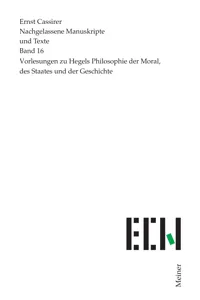 Vorlesungen zu Hegels Philosophie der Moral, des Staates und der Geschichte_cover