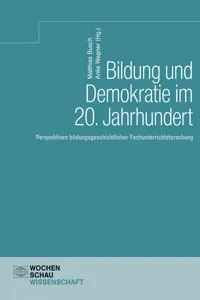 Bildung und Demokratie im 20. Jahrhundert_cover