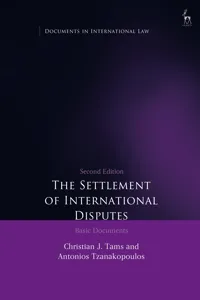 The Settlement of International Disputes_cover