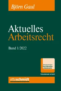 Aktuelles Arbeitsrecht 2022, Band 1_cover