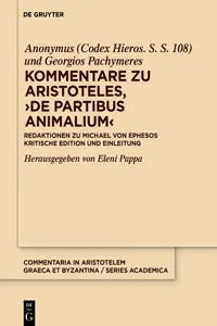 Kommentare zu Aristoteles, ›De partibus animalium‹_cover