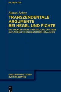 Transzendentale Argumente bei Hegel und Fichte_cover