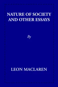 Nature of Society and other Essays_cover