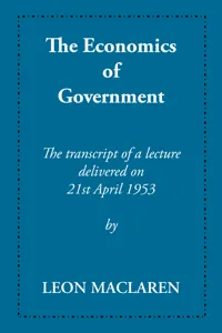 The Economics of Government_cover