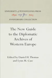 The New Guide to the Diplomatic Archives of Western Europe_cover