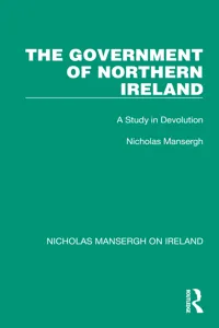The Government of Northern Ireland_cover