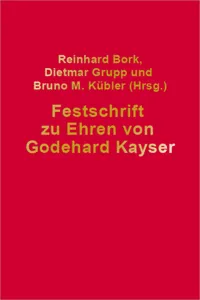 Festschrift für Godehard Kayser_cover