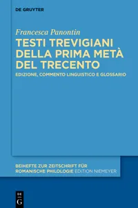 Testi trevigiani della prima metà del Trecento_cover