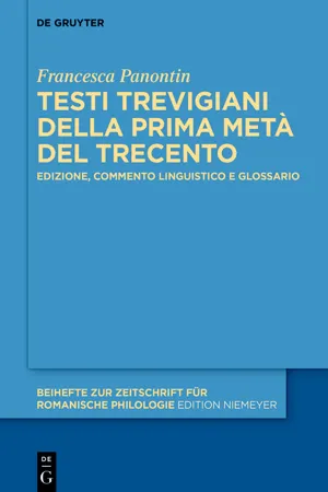 Testi trevigiani della prima metà del Trecento