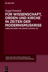 Für Wissenschaft, Orden und Kirche in Zeiten der Modernismuskrise_cover