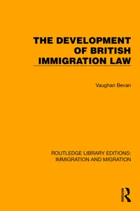 The Development of British Immigration Law_cover