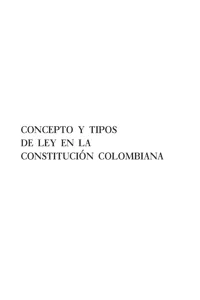 Concepto y tipos de ley en la Constitución colombiana_cover