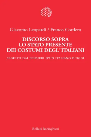 Discorso sopra lo stato presente dei costumi degl'italiani