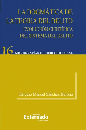 La dogmatica de la teoria del delito. evolucion cientifica del sistema del delito