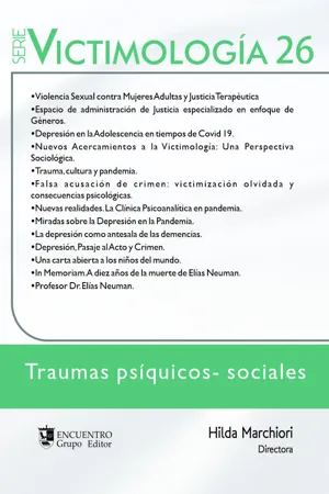 Victimología 26. Traumas psíquicossociales.