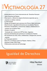 Victimología 27. Igualdad de Derechos_cover