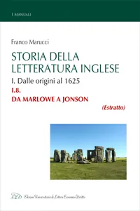 Storia della Letteratura Inglese. I.8. Da Marlowe a Jonson_cover