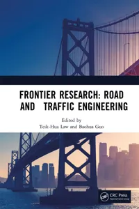 Frontier Research: Road and Traffic Engineering_cover