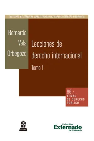 Lecciones de derecho internacional.Tomo I