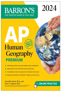 AP Human Geography Premium, 2024: 6 Practice Tests + Comprehensive Review + Online Practice_cover