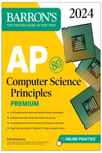 AP Computer Science Principles Premium, 2024: 6 Practice Tests + Comprehensive Review + Online Practice_cover