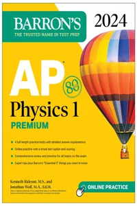 AP Physics 1 Premium, 2024: 4 Practice Tests + Comprehensive Review + Online Practice_cover