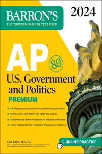 AP U.S. Government and Politics Premium, 2024: 6 Practice Tests + Comprehensive Review + Online Practice_cover