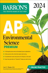 AP Environmental Science Premium, 2024: 5 Practice Tests + Comprehensive Review + Online Practice_cover