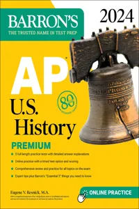 AP U.S. History Premium, 2024: Comprehensive Review With 5 Practice Tests + an Online Timed Test Option_cover