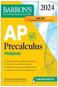 AP Precalculus Premium, 2024: 3 Practice Tests + Comprehensive Review + Online Practice_cover
