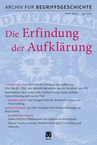 Archiv für Begriffsgeschichte. Band 64,1_cover