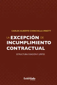 Excepción de incumplimiento contractual en el código civil colombiano. un planteamiento de su estructura a partir_cover