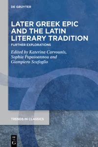 Later Greek Epic and the Latin Literary Tradition_cover