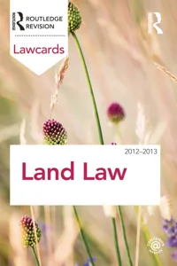Land Law Lawcards 2012-2013_cover