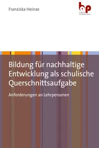 Bildung für nachhaltige Entwicklung als schulische Querschnittsaufgabe_cover