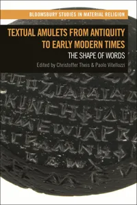 Textual Amulets from Antiquity to Early Modern Times_cover
