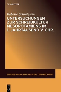 Untersuchungen zur Schreibkultur Mesopotamiens im 1. Jahrtausend v. Chr._cover