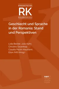 Geschlecht und Sprache in der Romania: Stand und Perspektiven_cover