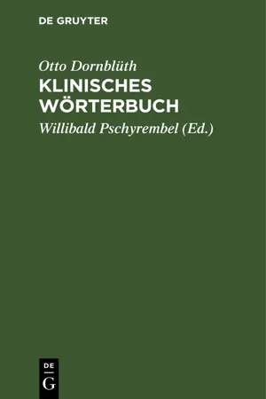 Klinisches Wörterbuch