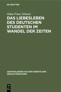 Das Liebesleben des deutschen Studenten im Wandel der Zeiten_cover