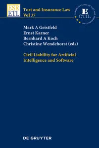 Civil Liability for Artificial Intelligence and Software_cover