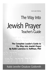 The Way Into Jewish Prayer Teacher's Guide_cover